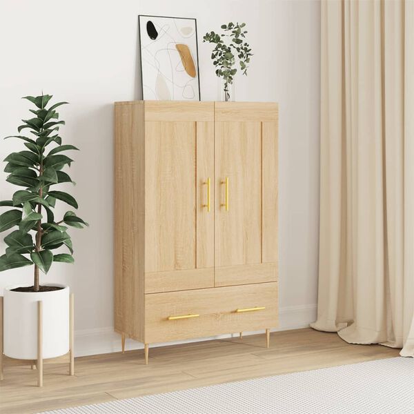 vidaXL Highboard sonoma eik 69,5x31x115 cm konstruert tre