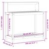 vidaXL Pottebord med hyller 108x50x109,5 cm heltre furu