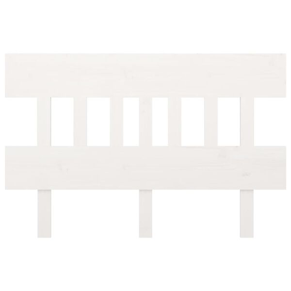 vidaXL Sengegavl hvit 138,5x3x81 cm heltre furu