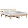 vidaXL Sengestamme med hodegjerde Naturlig 200 x 200 cm Massiv furu