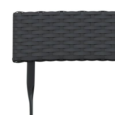 vidaXL Sammenleggbare bistrostoler 2 stk svart polyrotting og stål