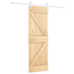 vidaXL Skyved&oslash;r Naturlig og Hvit 70 x 210 cm Massiv Furu Tre