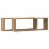 vidaXL Vegghyller Veggmontert 2 stk. Kunstnerisk Eik 80 x 15 x 26 cm