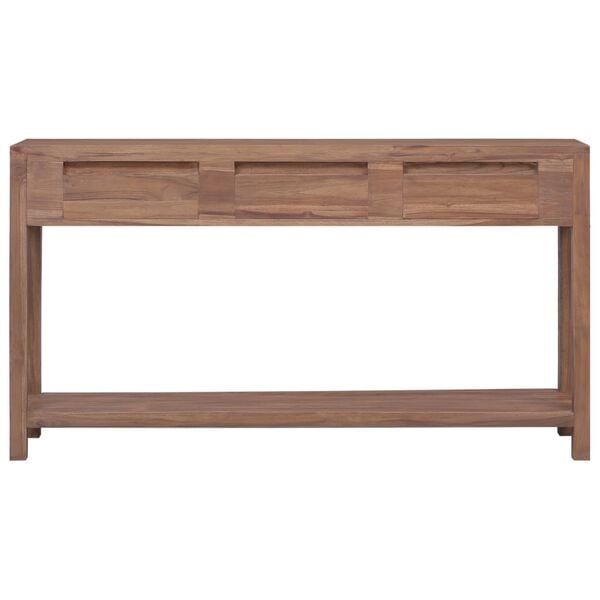 vidaXL Konsollbord 145x30x80 cm heltre teak