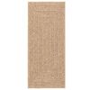 vidaXL Teppe ZIZUR beige 80x200 cm jute-utseende innend&oslash;rs og utend&oslash;rs