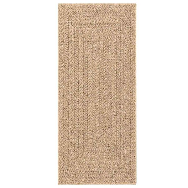vidaXL Teppe ZIZUR beige 80x200 cm jute-utseende innend&oslash;rs og utend&oslash;rs
