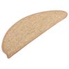 vidaXL Trappematter 15 stk 65x21x4 cm lysebrune halvrund store