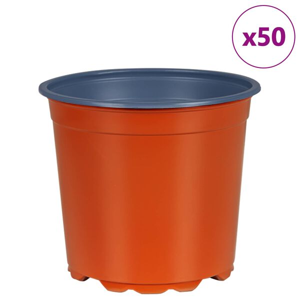 vidaXL Blomsterpotte 50 pcs Keramikk &Oslash; 15 x 13 cm Plast