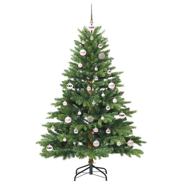 vidaXL Kunstig juletre med 150 LED med stativ gr&oslash;nn 150 cm PE og PVC