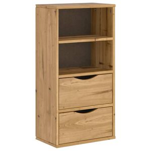 vidaXL Sideskap med skuffer ODDA 40x24x79 cm heltre furu