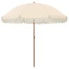 vidaXL Strandparasol 205 x 205 x 210 cm Polyester og st&aring;l Rund