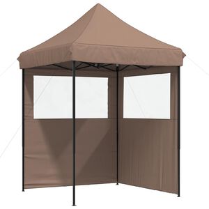 vidaXL Partytelt 200 x 200 x 306 cm Brun Oxford Stoff