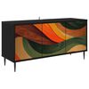 vidaXL TV-skap BONN 102 x 33 x 51 cm Svart eik Konstruert tre