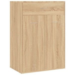 vidaXL Skoskap sonoma eik 60x35x84 cm konstruert tre