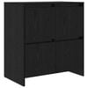 vidaXL Serviesskap Svart Eik 70 x 41 x 75 cm Konstruert tre
