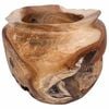 vidaXL Fruktbolle JEPARA Teak brun &Oslash; 35 cm Massivt Teaktre