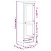 vidaXL Garderober med skuff med d&oslash;r Hvit 55 x 50 x 170 cm Massiv furu
