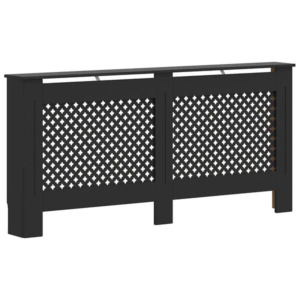 vidaXL Radiatordeksel svart 172x19x81,5 cm MDF