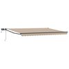 vidaXL Manuell utvidbar markise med LED-lamper 4,5 &times; 3 m