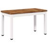 vidaXL Kaffebord Naturlig og Hvit 60,5 x 30 x 36 cm Solid akasietre