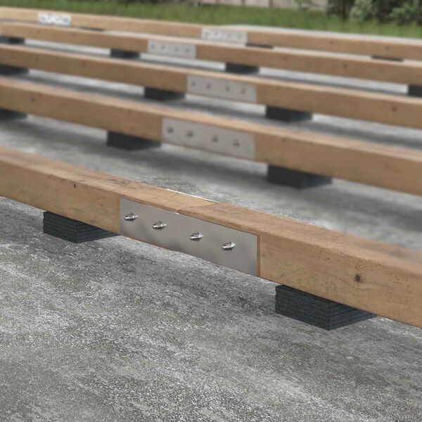 vidaXL Gummigranulat uteplasspad Svart 9 x 9 x 0,6 cm Gummi