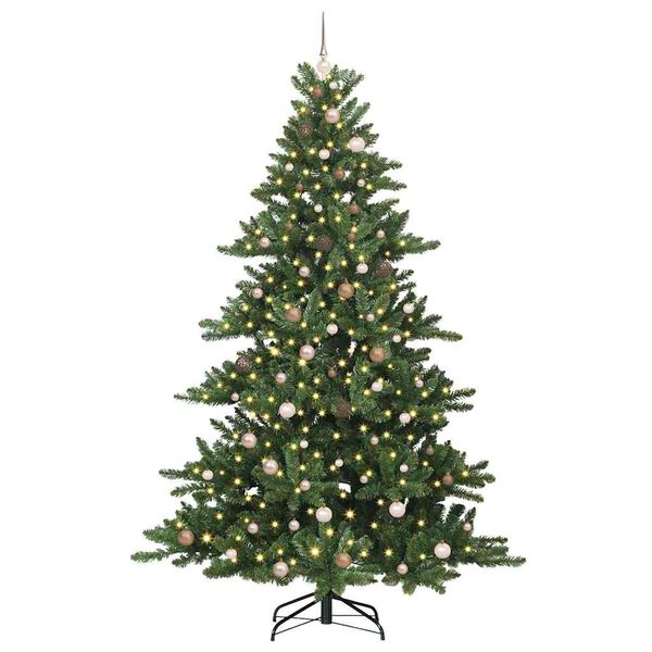 vidaXL Kunstig sammensatt juletre med 300 LED gr&oslash;nn 240 cm PVC