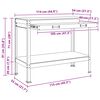 vidaXL Arbeidsbenker med skuff Svart 114 x 54 x 91 cm Konstruert tre