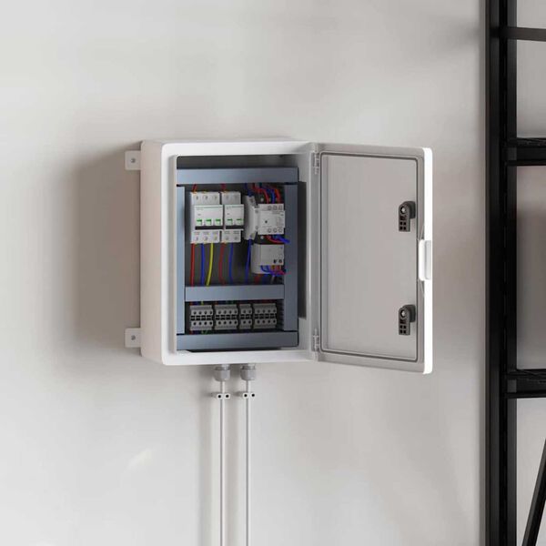 vidaXL Kontrollskap Gr&aring; 47 x 20 x 60 cm ABS-plast