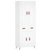 vidaXL Highboard hvit 69,5x34x180 cm konstruert tre