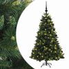 vidaXL Kunstig juletre med julekuler 120 cm 150 LED-lys Varmhvit