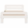 vidaXL Sengeramme uten madrass hvit 75x190 cm heltre furu