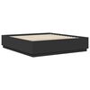 vidaXL Sengestamme med hodegjerde Svart 200 x 200 cm Konstruert tre