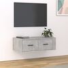 vidaXL Hengende TV-benk betonggrå 80x36x25 cm konstruert tre