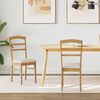 vidaXL Spisestuestol 2 pcs Naturlig og Lys Solid Gummitre