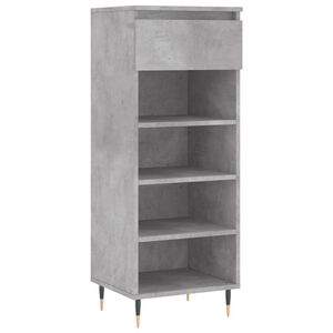 vidaXL Skoskap betonggr&aring; 40x36x105 cm konstruert tre