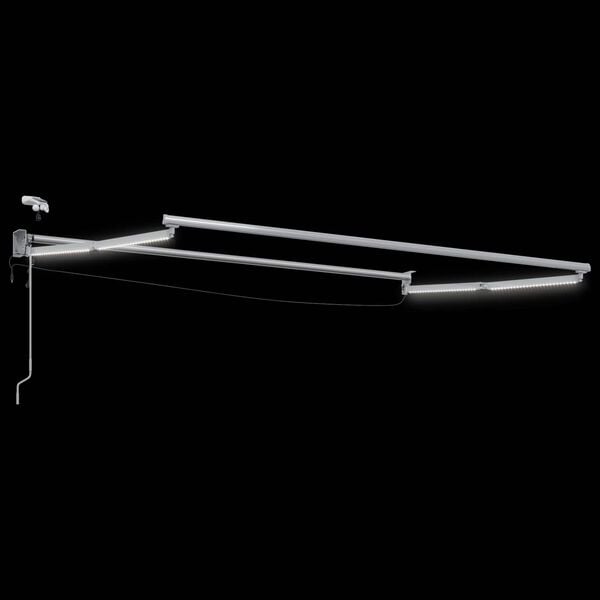 vidaXL Elektrisk uttrekkbar markiseramme Hvit 3,5 x 2,5 m Aluminium