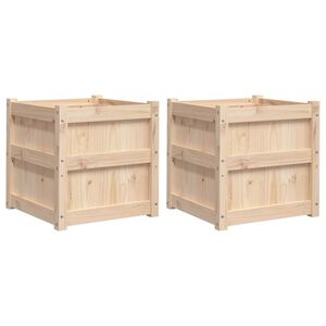 vidaXL Plantekasser 2 stk heltre furu