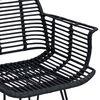 vidaXL Spisestuestol 2 pcs Svart 44 x 44 x 74 cm Rattan og Jern