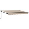 vidaXL Uttrekkbar markise Beige 3,5 x 2 m Polyester med PU-belegg