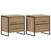 vidaXL Nattbord 2 stk. Artisan eik 50 x 39.5 x 50 cm Konstruert tre