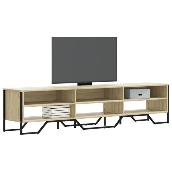 vidaXL TV-benk sonoma eik 180x34x41 cm konstruert tre