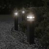 vidaXL Utend&oslash;rs gulvlamper 3 stk svart 50 cm aluminium