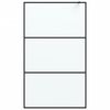 vidaXL Dusjvegg svart 115x195 cm frostet ESG-glass