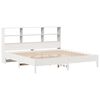 vidaXL Seng med bokhylle uten madrass hvit 180x200 cm heltre furu
