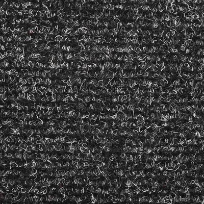 vidaXL Selvklebende trappematter 10 stk mørkegrå 65x21x4cm nålestempel