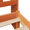 vidaXL Seng med bokhylle uten madrass voksbrun 100x200 cm heltre furu