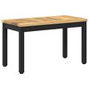 vidaXL Kaffebord Hvit og svart 60,5 x 30 x 36 cm Solid akasietre