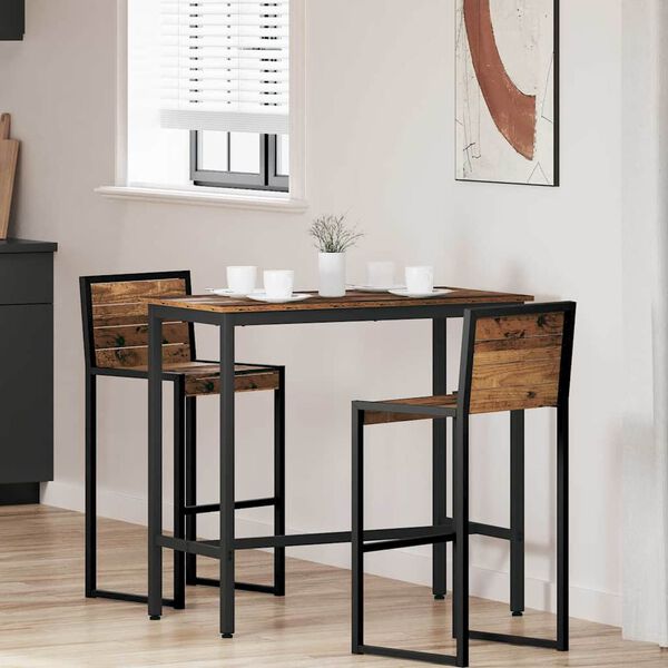 vidaXL bord Gammelt tre 100 x 50 x 90,5 cm Konstruksjonsvirke og st&aring;l