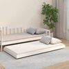 vidaXL Sengeramme uten madrass hvit 90x190 cm heltre furu