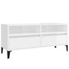 vidaXL TV-benk h&oslash;yglans hvit 100x34,5x44,5 cm konstruert tre